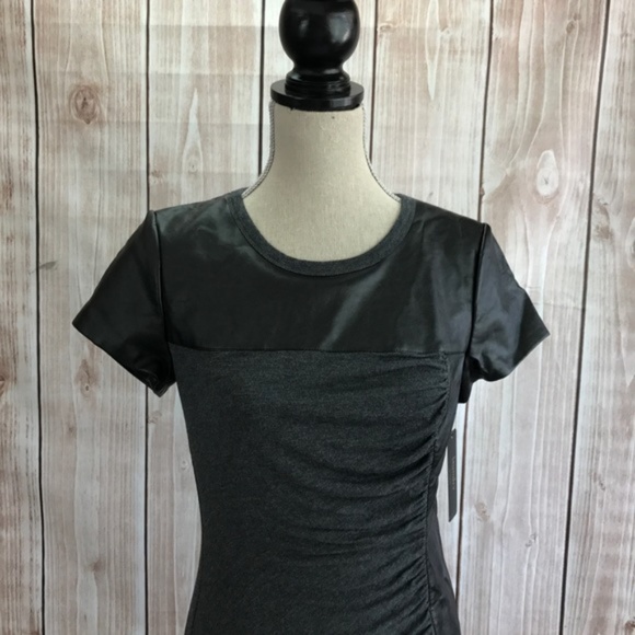 💕SALE NWT Laundry Shelli Segal Charcoal Faux Dres - Picture 4 of 8
